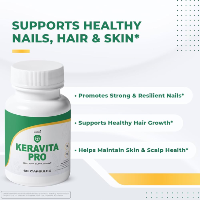Image showing how the formula supports stronger nails and healthier‑looking hair
